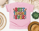 Best Teacher Ever Grey 3 graphic tee in Blossom