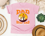 I Have Two Titles Dad And Step Dad graphic tee in Blossom
