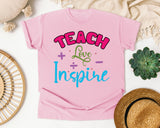 Teach Love Inspire Math graphic tee in Blossom