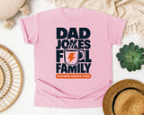 Dad Jokes Fuel Family White 2 graphic tee in Blossom