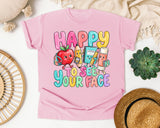 Happy To See Your Face Pastel graphic tee in Blossom
