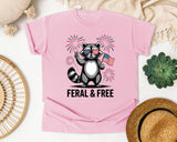 Feral And Free Grey 2 graphic tee in Blossom
