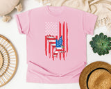 Eagle American Flag Red graphic tee in Blossom