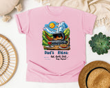Dad's Rules Eat Grill Chill Nap Repeat Grey graphic tee in Blossom