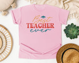 Best Teacher Ever Script graphic tee in Blossom