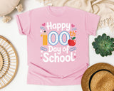 Happy 100th Day Of School Pencil graphic tee in Blossom