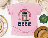 It's A Bad Day To Be A Cold American Beer graphic tee in Blossom