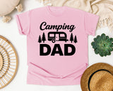 Camping Dad White graphic tee in Blossom