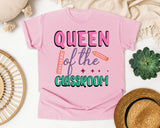 Queen Of The Classroom graphic tee in Blossom