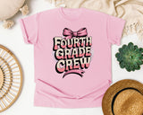 Fourth Grade Crew graphic tee in Blossom