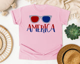 America Grey 4 graphic tee in Blossom