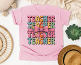 Teacher Teacher Teacher graphic tee in Blossom