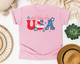 God Bless The USA Red graphic tee in Blossom