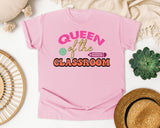 Queen Of The Classroom Retro graphic tee in Blossom