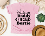 Daddy Is My Bestie Black graphic tee in Blossom