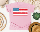 American Flag graphic tee in Blossom