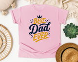 Best Dad Ever Gold graphic tee in Blossom