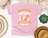 This Is What An Awesome Dad Looks Like White graphic tee in Blossom