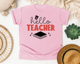 Hello Teacher Books graphic tee in Blossom