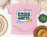 Kindergarten Notebook Bow graphic tee in Blossom