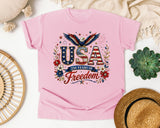 USA 250 Years Of Freedom graphic tee in Blossom