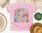 One School Year Later Goose graphic tee in Blossom