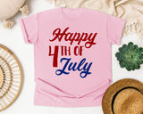 Happy 4th Of July Red graphic tee in Blossom