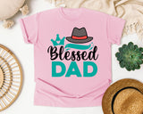 Blessed Dad White graphic tee in Blossom