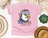 Merica Grey graphic tee in Blossom