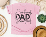 Husband Dad Granddad Brown graphic tee in Blossom