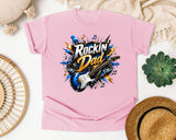 Rockin Dad graphic tee in Blossom