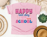 Happy Last Day Of Preschool Sparkle graphic tee in Blossom