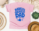 World's Okayest Dad And Proud Of It Blue graphic tee in Blossom
