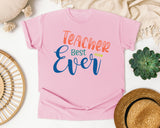 Best Teacher Ever Script graphic tee in Blossom