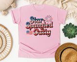 Star Spangled Cutie Grey 2 graphic tee in Blossom