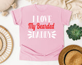 I Love My Bearded Daddy White graphic tee in Blossom