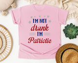 I'm Not Drunk I'm Patriotic Red graphic tee in Blossom