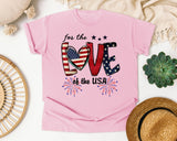 For The Love Of The USA graphic tee in Blossom