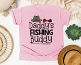 Daddy's Fishing Buddy graphic tee in Blossom