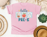 Hello Pre-K Frames graphic tee in Blossom