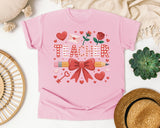 Teacher Hearts And Roses graphic tee in Blossom