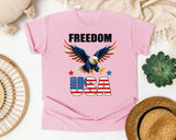 Freedom USA Grey graphic tee in Blossom
