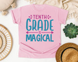 Tenth Grade Is Magical Script graphic tee in Blossom