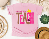 Made To Teach graphic tee in Blossom