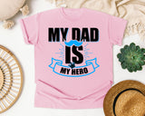 My Dad Is My Hero White 2 graphic tee in Blossom
