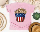 Patriotic Popcorn Bucket graphic tee in Blossom