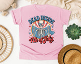 Dead Inside 4th Of July graphic tee in Blossom