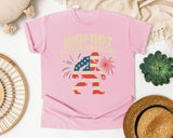 Bigfoot Loves America graphic tee in Blossom