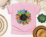 Patriotic Sunflower graphic tee in Blossom