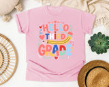 Hello Third Grade graphic tee in Blossom